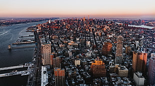 aerial view of buildings photo HD wallpaper