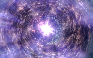 purple sky digital wallpaper, The Elder Scrolls V: Skyrim