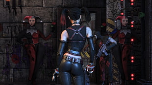 Harley Quin digital wallpaper, video games, Batman: Arkham City, Harley Quinn
