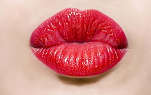 red lips HD wallpaper