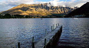 body of water beside mountains, lake wakatipu, otago, nz HD wallpaper