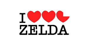 white background I heart Zelda text overlay, The Legend of Zelda