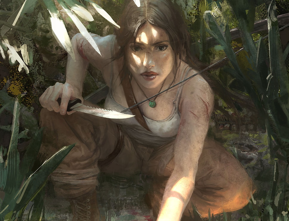 video games, Lara Croft, artwork, Tomb Raider HD wallpaper