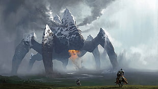 white and brown monster illustration, fantasy art, Rift Online, video games