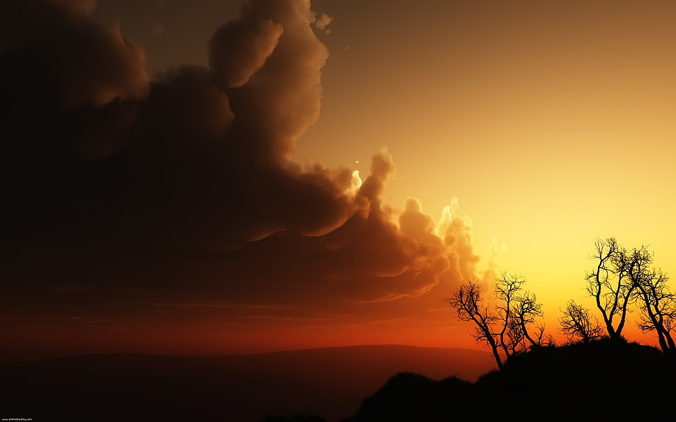 sunset photography HD wallpaper