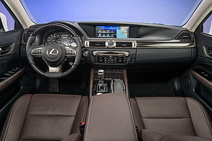 black Lexus car interior