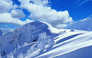 snow mountain, snow HD wallpaper