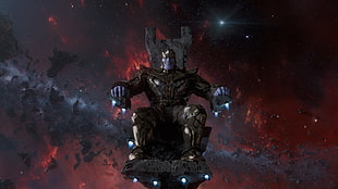 man sitting on throne game poster