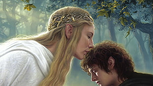 The Lord of The Rings poster, Galadriel, Frodo Baggins, Cate Blanchett, Elijah Wood