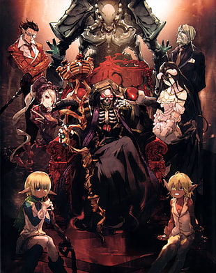 Overlord anime movie digital wallpaper, Cocytus (Overlord), Crossdress, horns, Demiurge (Overlord) HD wallpaper