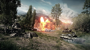 game war poster, video games, Battlefield 4, napalm, Battlefield 3