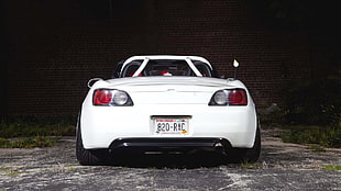 white convertible coupe, Honda, honda s2000, s2000, s2k HD wallpaper