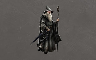 wizard illustration, Gandalf, The Lord of the Rings, artwork, wizard