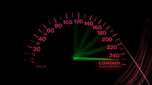 black speedometer, COMODO, internet, trust, online
