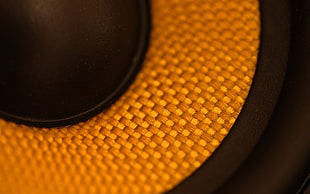 black and orange textile