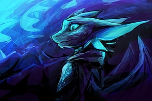 dragon illustration, furry, Anthro, dragon HD wallpaper