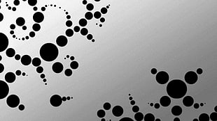 black and white spotted digital art HD wallpaper