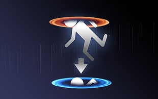 orange and blue portal illustration, anime, Valve Corporation, technology, Portal (game) HD wallpaper