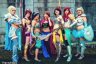 assorted women's fantasy costumes