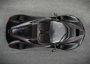 black Ferrari convertible coupe HD wallpaper