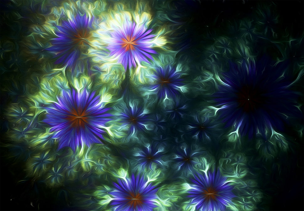 purple, green, and brown digital wallpaper HD wallpaper