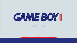 Nintendo Game Boy logo, GameBoy, Nintendo, video games, logo