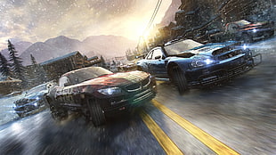 two vehicle 3D wallpaper, The Crew, Ubisoft, video games, car HD wallpaper