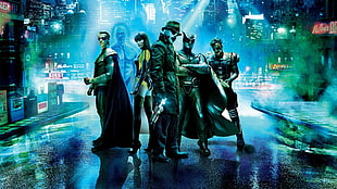 Watchmen digital wallpaper, Watchmen, Rorschach, Dr. Manhattan, Nite Owl