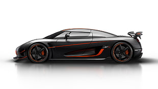 black and red sport coupe, Koenigsegg Agera RS, car