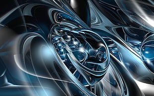 blue and black abstract wallpaper