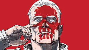 white haired male anime character illustration, comics, Red Skull