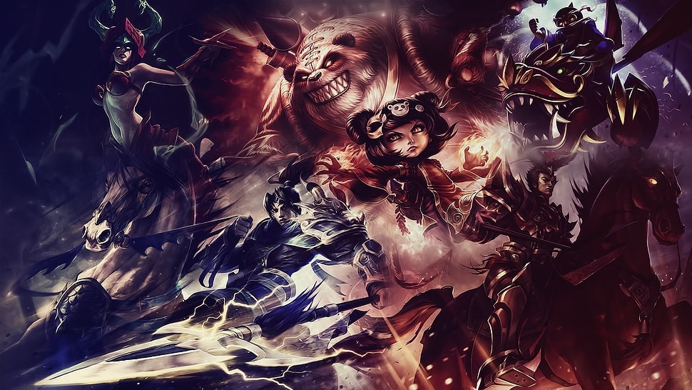 assorted anime characters, League of Legends, video games HD wallpaper