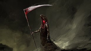grim reaper painting HD wallpaper