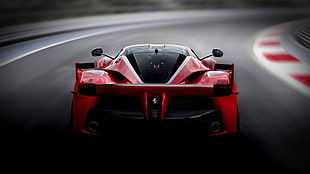 red Ferrari Laferrari, Ferrari FXX K, car, race tracks HD wallpaper