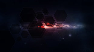 cosmic screenshot, space clouds, geometric figures HD wallpaper