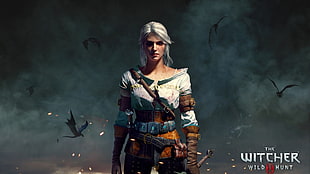 The Witcher Wild Hunt character illustration, The Witcher 3: Wild Hunt, Cirilla Fiona Elen Riannon, video games HD wallpaper