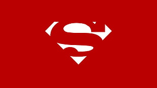 Superman logo, sign, red, Superman HD wallpaper