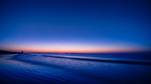 landscape photo of blue sea during sunset