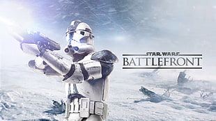 Star Wars Battlefront wallpaper, Star Wars, video games, stormtrooper, Star Wars: Battlefront HD wallpaper