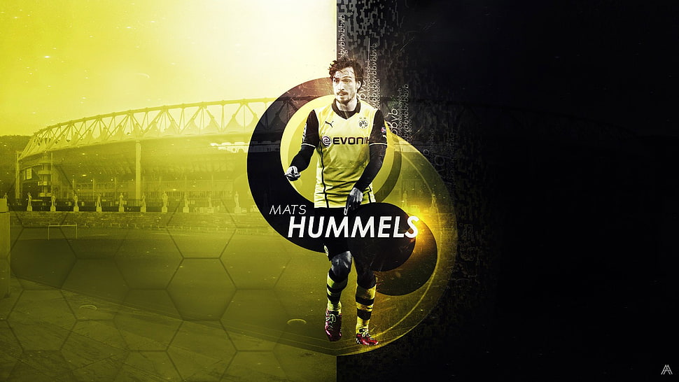 Mats Hummels digital wallpaper, Mats Hummels, Borussia Dortmund, BVB, Bundesliga HD wallpaper