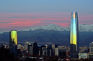 gray concrete high-rise buildings, cityscape, Santiago de Chile