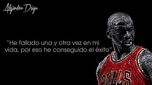 Michael Jordan poster, typographic portraits, Michael Jordan, basketball, Chicago Bulls