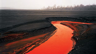 photography of lava