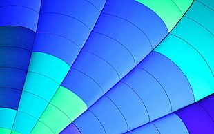 blue and green hot air balloon, hot air balloons, photography, abstract, blue HD wallpaper