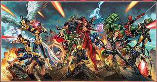 X-men characters painting HD wallpaper