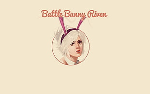 Battle Bunny Riven wallpaper, League of Legends, Riven, video games, typography