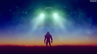 silhouette of monster, Mass Effect: Andromeda, Extermination, 4K HD wallpaper