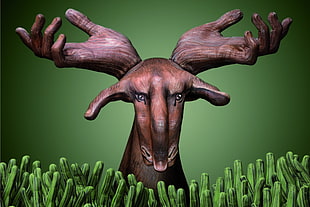 hands painting, animals, drawing, hands, deer