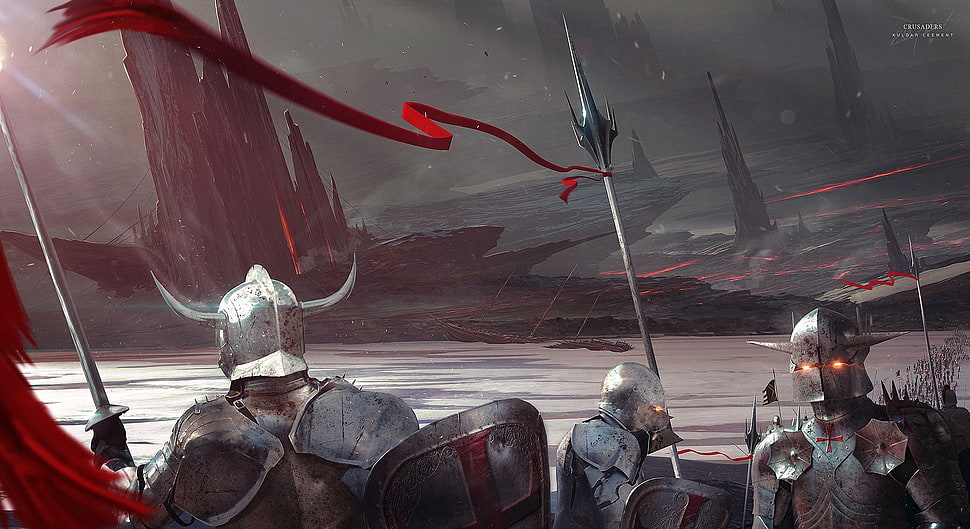 knight illustration, Kuldar Leement, fantasy art HD wallpaper