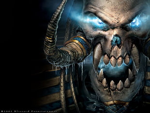 skull illustration, Warcraft, World of Warcraft, video games